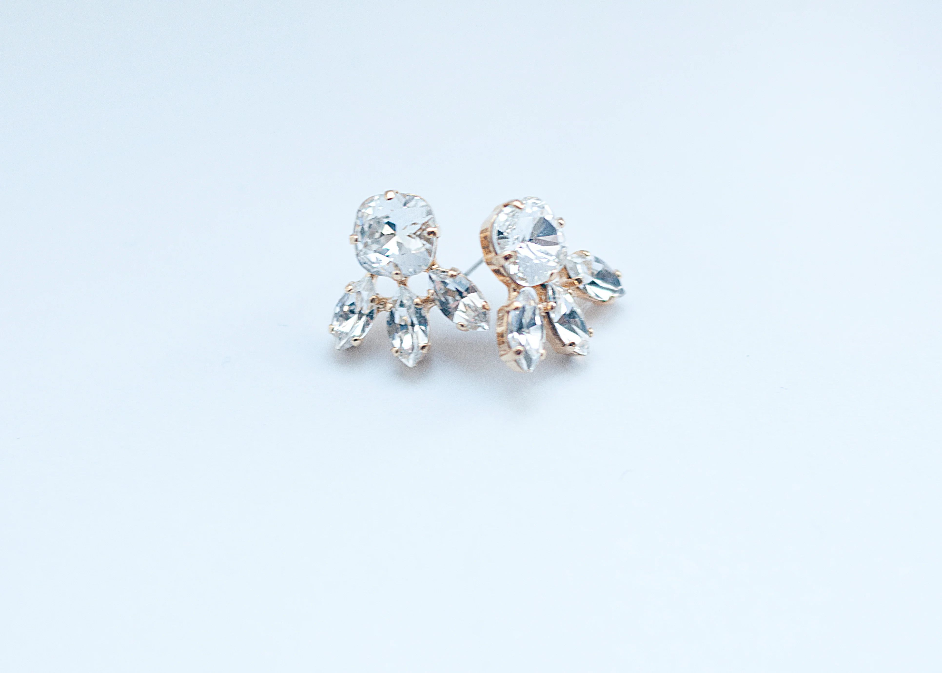 Spike Earrings in Crystal | TrendingAbove