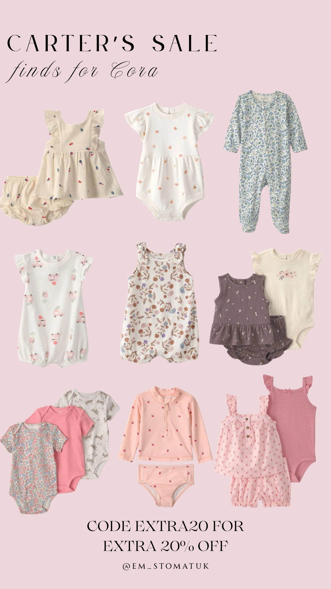 Carter's is doing up to 60% off plus an extra 20% off with code EXTRA20  

 #LTKSaleAlert #LTKBaby #LTKKids
