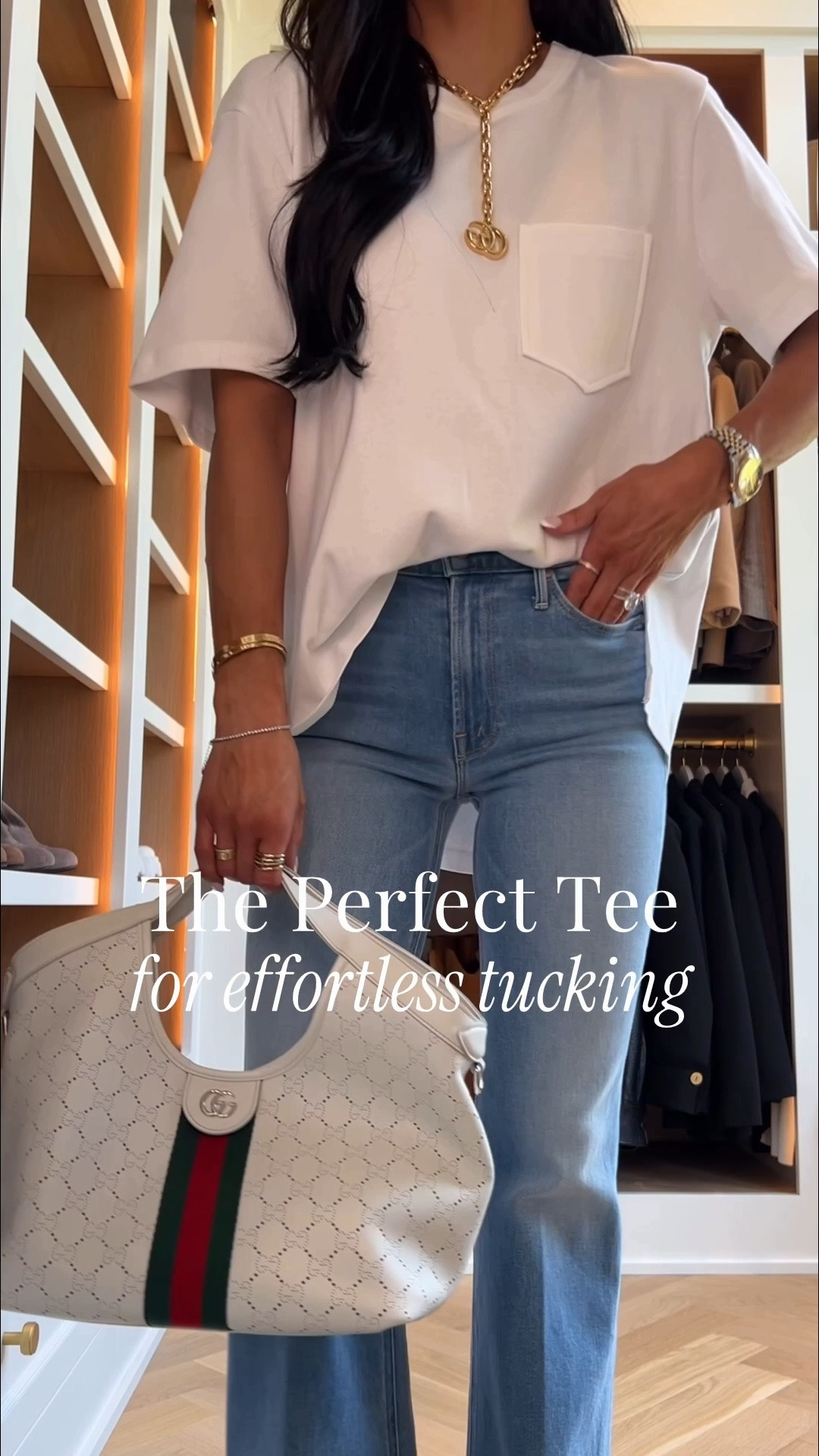 The perfect white tee that looks effortless half tucked. 
This Zara tee is only $25 and so soft!

#LTKOver40 #LTKmomlife #LTKootd