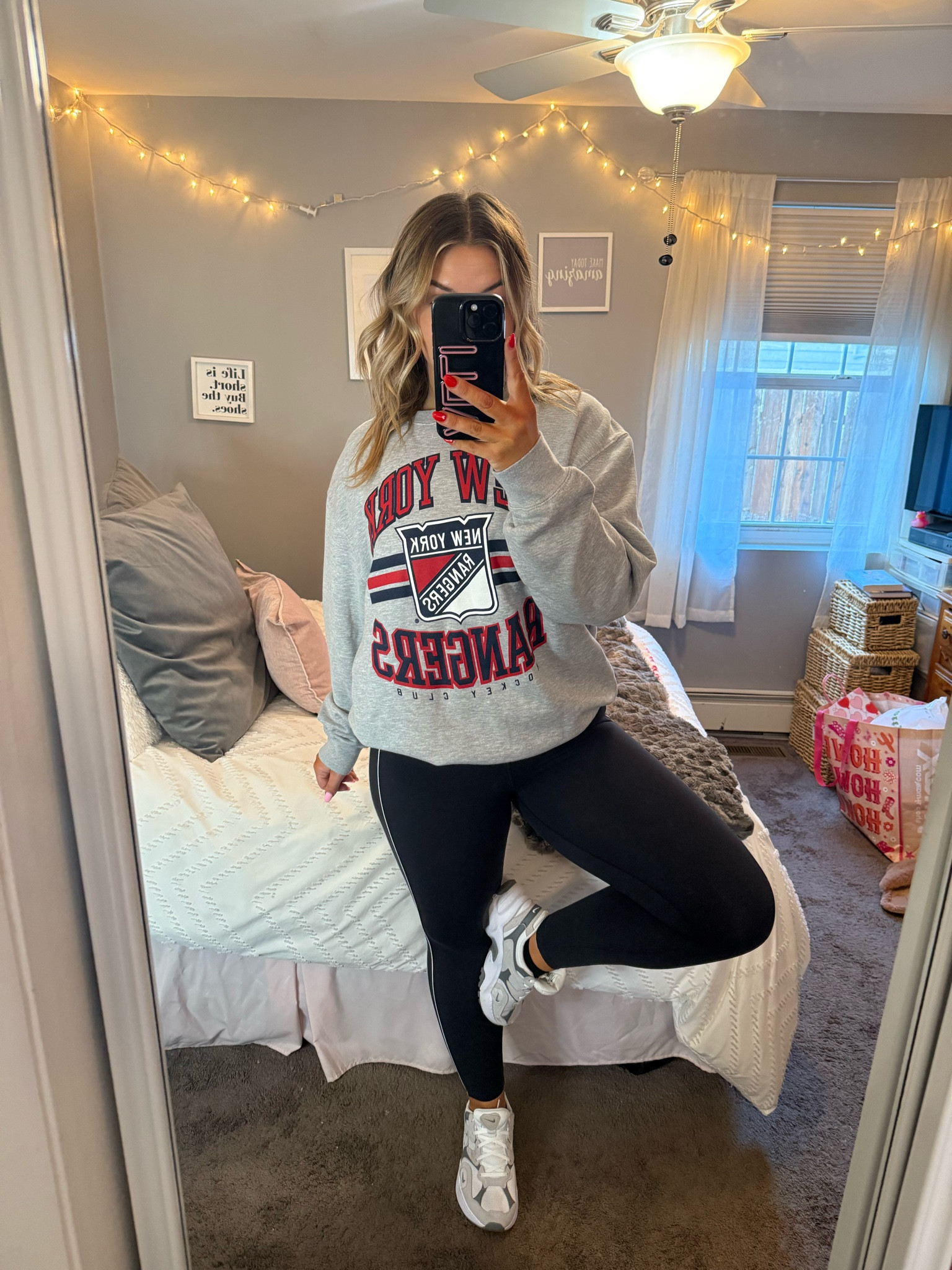 Paired this NY Rangers crewneck with these cute Target leggings❤️💙 

#LTKFindsUnder100 #LTKMostLoved #LTKWorkwear