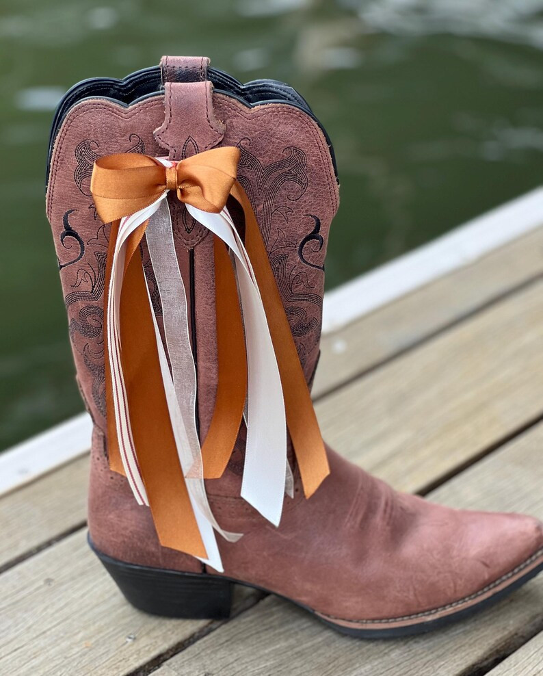 Boot Bows Rust & Ivory - Etsy | Etsy (US)