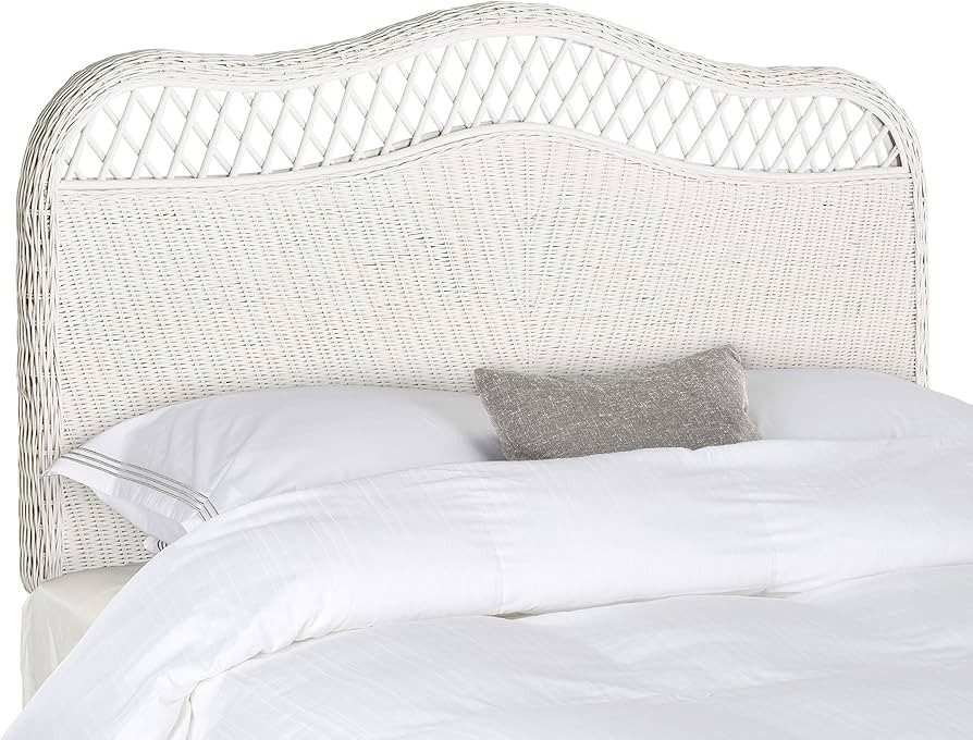 SAFAVIEH Furniture - Sephina Rattan Full Headboard - White - Rattan - Coastal Woven Design - Idea... | Amazon (US)