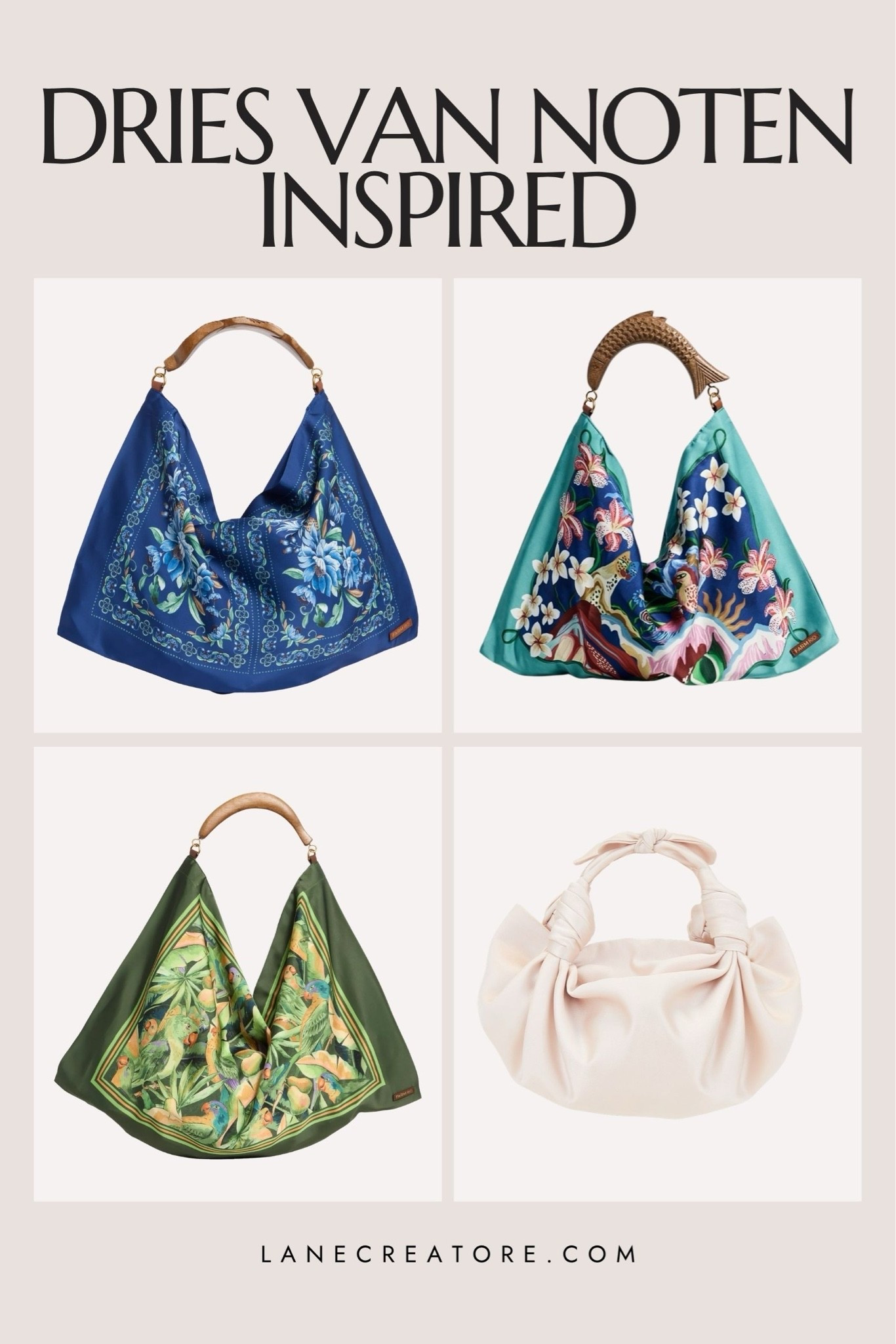 Dries Van Noten Inspired Bags ✨

Tags: dries van noten bag dupe, dries van noten inspired bag, dries van noten purse dupe, dries van noten tote dupe, dries van noten scarf bag dupe, dries van noten handbag dupe, printed tote bag, floral print bag, statement handbag, designer bag dupe, luxury handbag dupe, vacation bag, resort accessories, colorful handbag, designer inspired bags, unique handbags