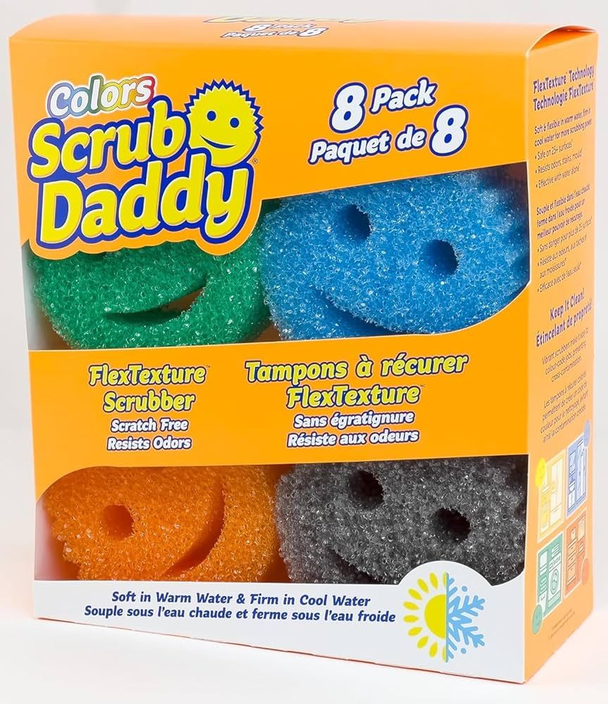 Scrub Daddy Colors 8 Pack, Flexible | Amazon (US)