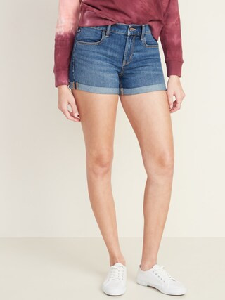 Cuffed Jean Shorts for Women - 3-inch inseam | Old Navy (US)