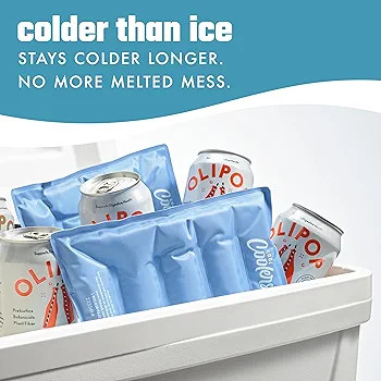 Cool Coolers by Fit & Fresh 2 Pack Soft Ice Packs for Cooler, Flexible Stretch Nylon, Lunch Box I... | Amazon (US)