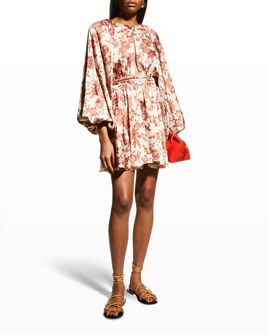 MISA Los Angeles Kara Mini Floral Dress | Neiman Marcus