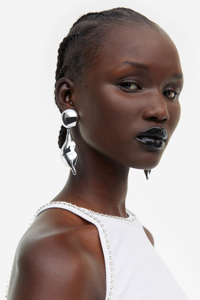 Lip-shaped Clip Earrings | H&M (US + CA)