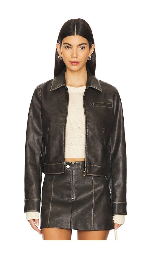 NIA Dallas Jacket in Chocolate. - size M | Revolve Clothing (Global)