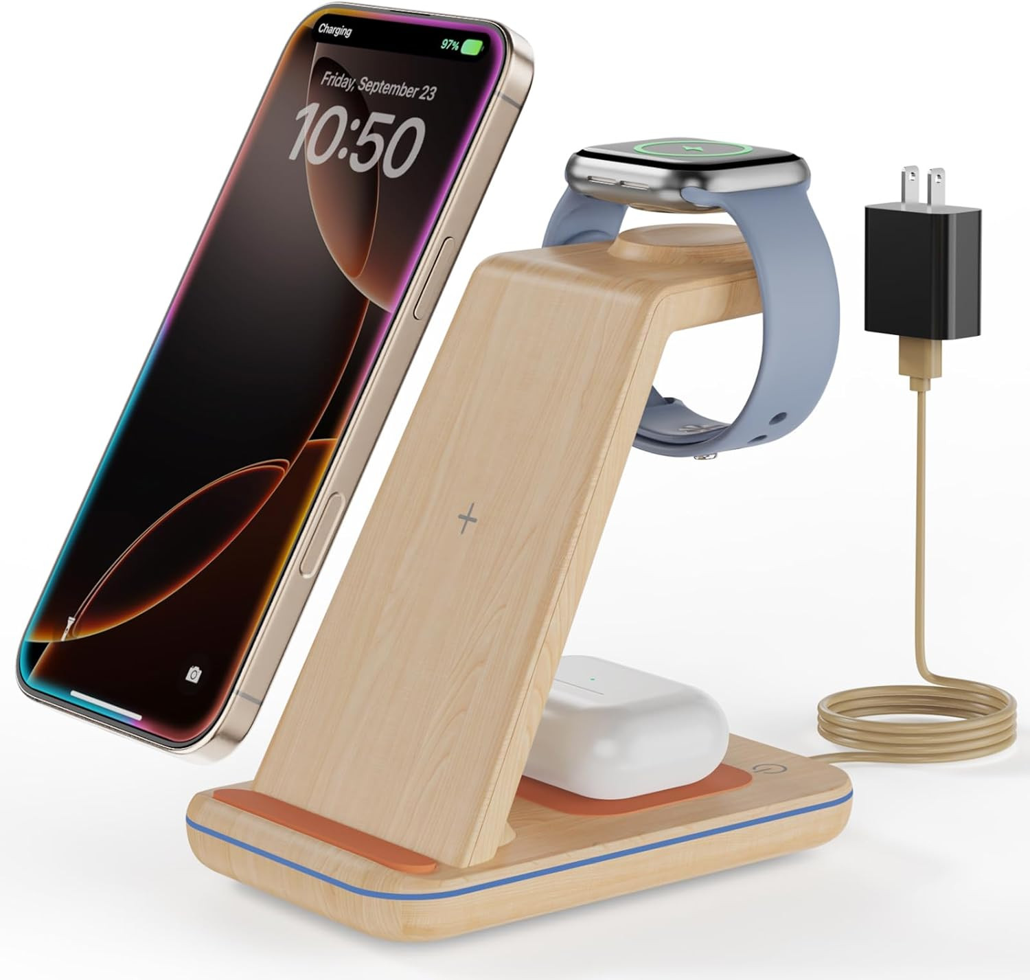 3 in 1 Wireless Charging, Wireless Charger Stand for Multiple Apple Devices, Wireless Charger for... | Amazon (US)
