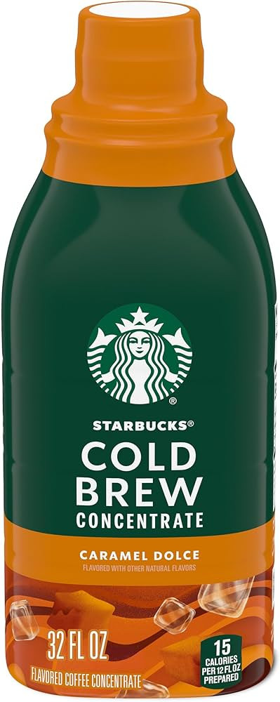 Starbucks Cold Brew Coffee Concentrate, Caramel Dolce, 100% Arabica, Multi-Serve Bottle (32 Fl Oz... | Amazon (US)