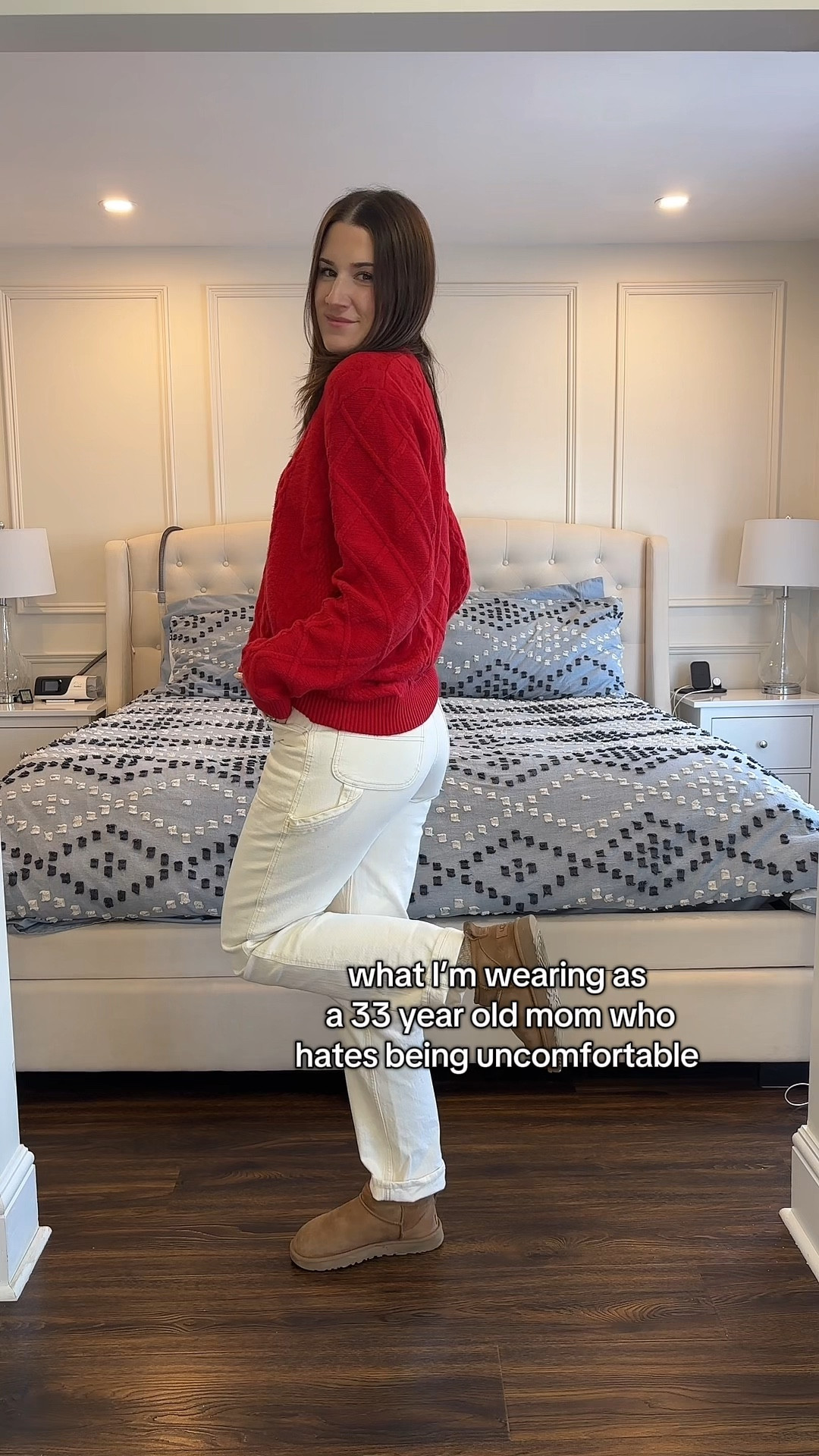 Wearing size medium in the sweater and 25 long in the jeans! (Sized down 2 sizes for a more fitted look) 

#LTKcanada