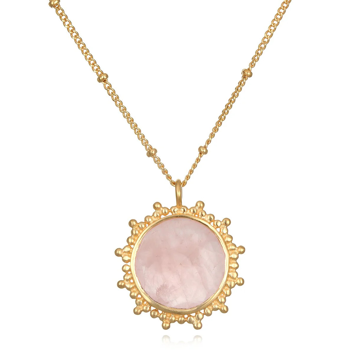 Unlimited Compassion Rose Quartz Gemstone Necklace | Satya Jewelry