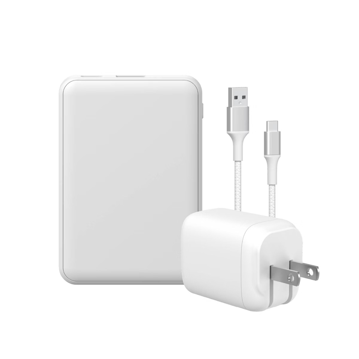 GEMS USB-A to USB-C Charging Gift Set with 5000MmAh Power Bank, Cable, and Wall Charger - White | Target