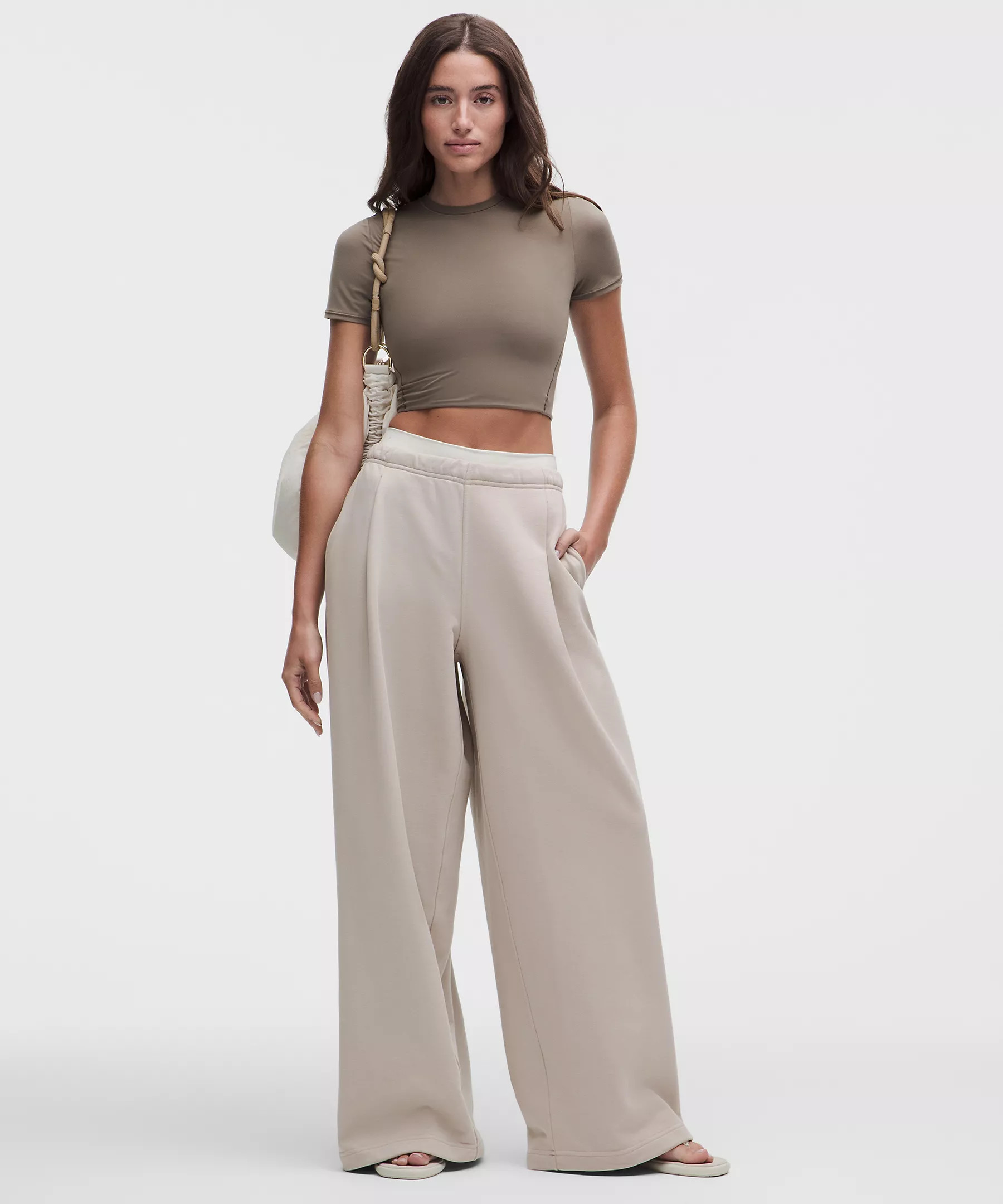 French Terry Mid-Rise Wide-Leg Pant | Lululemon (US)