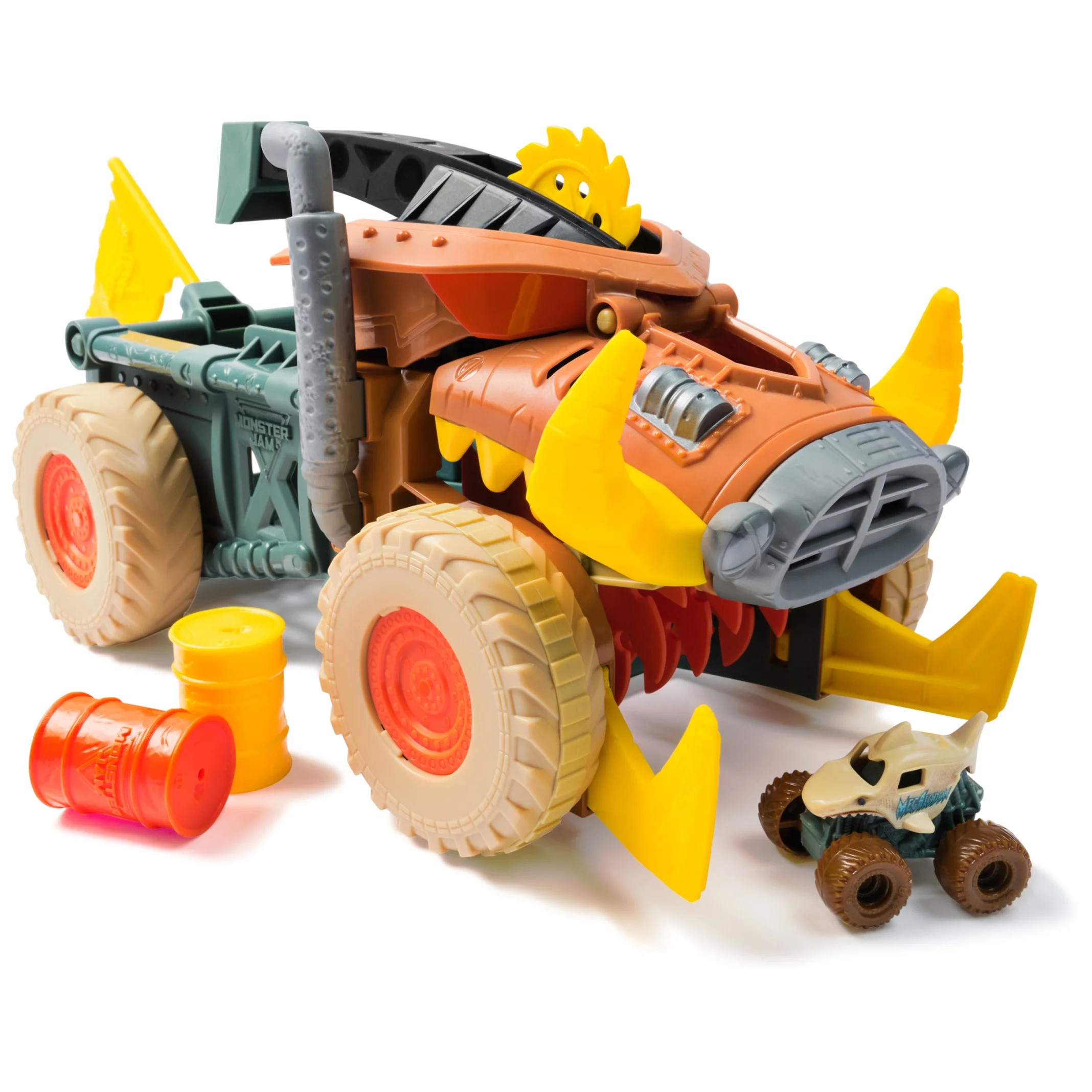 Monster Jam Mini Jam Megalodon Mad Hog Chomper and Monster Truck | Walmart (US)