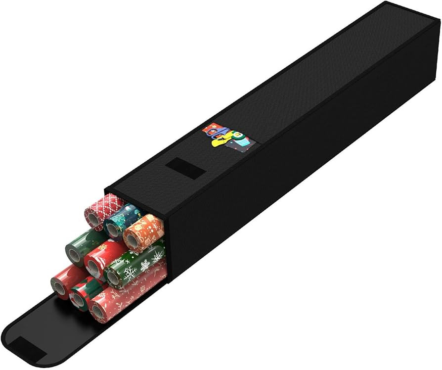 Demao Wrapping Paper Storage Bag 31", Gift Wrapping Paper Organizer Storage Containers with Pocke... | Amazon (US)