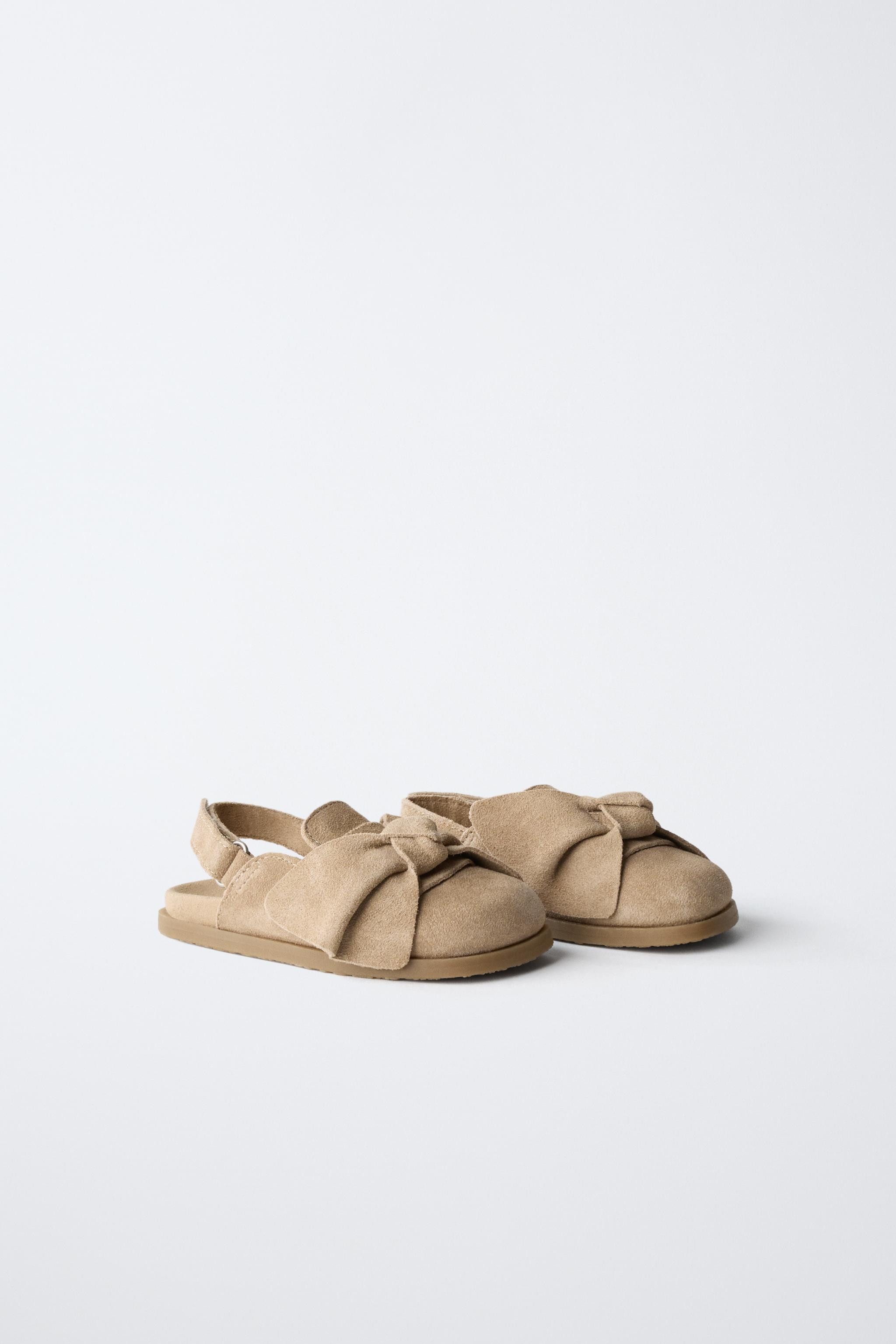 LEATHER CLOGS WITH BOW | Zara US