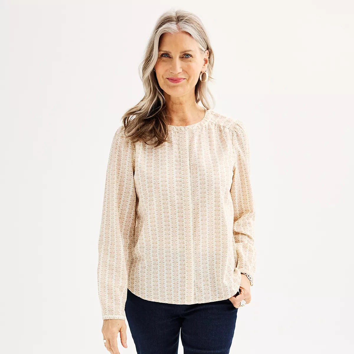 Women's Croft & Barrow Lurex Blouse | Kohl's