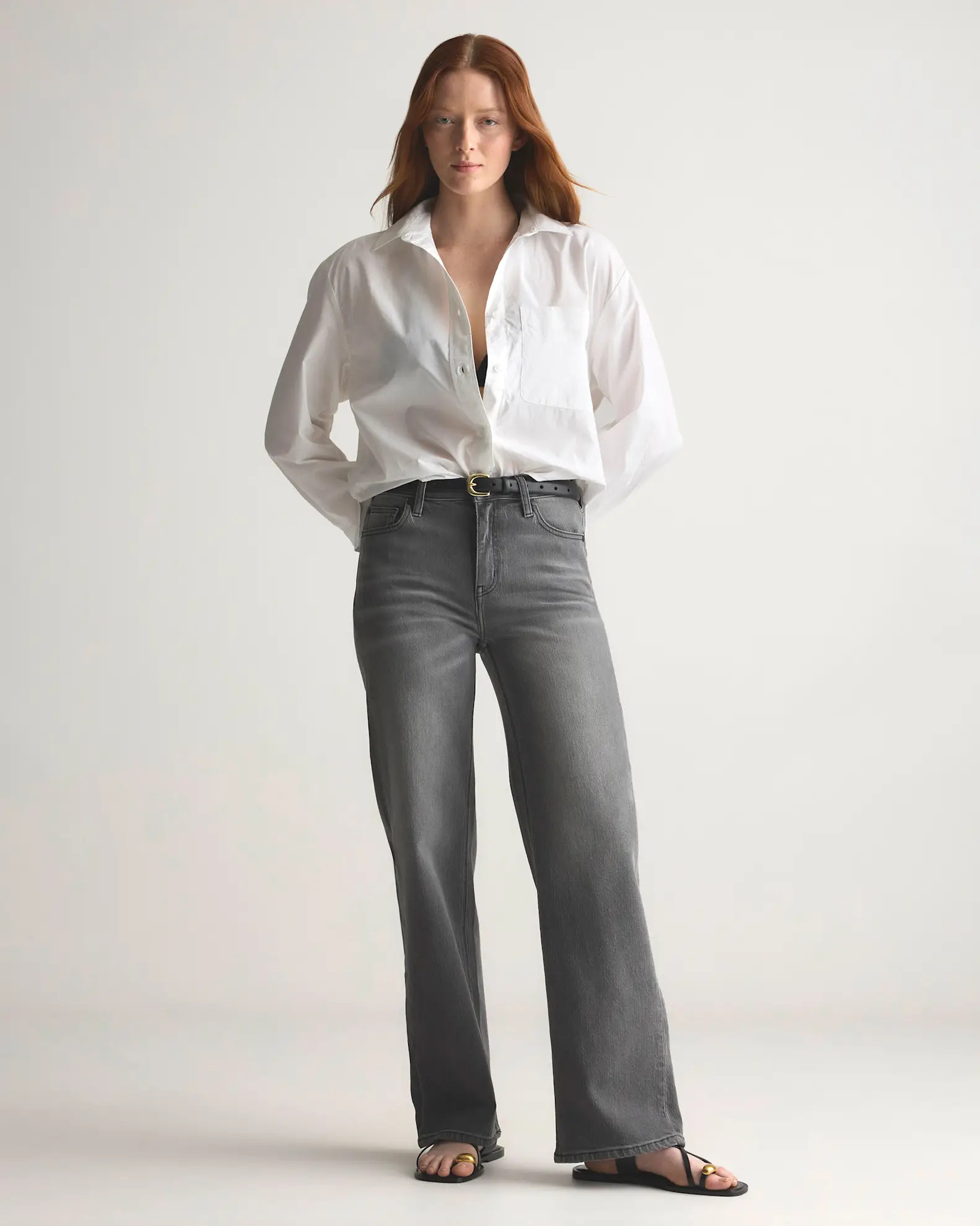 Bella Stretch Relaxed Straight Jeans | Quince