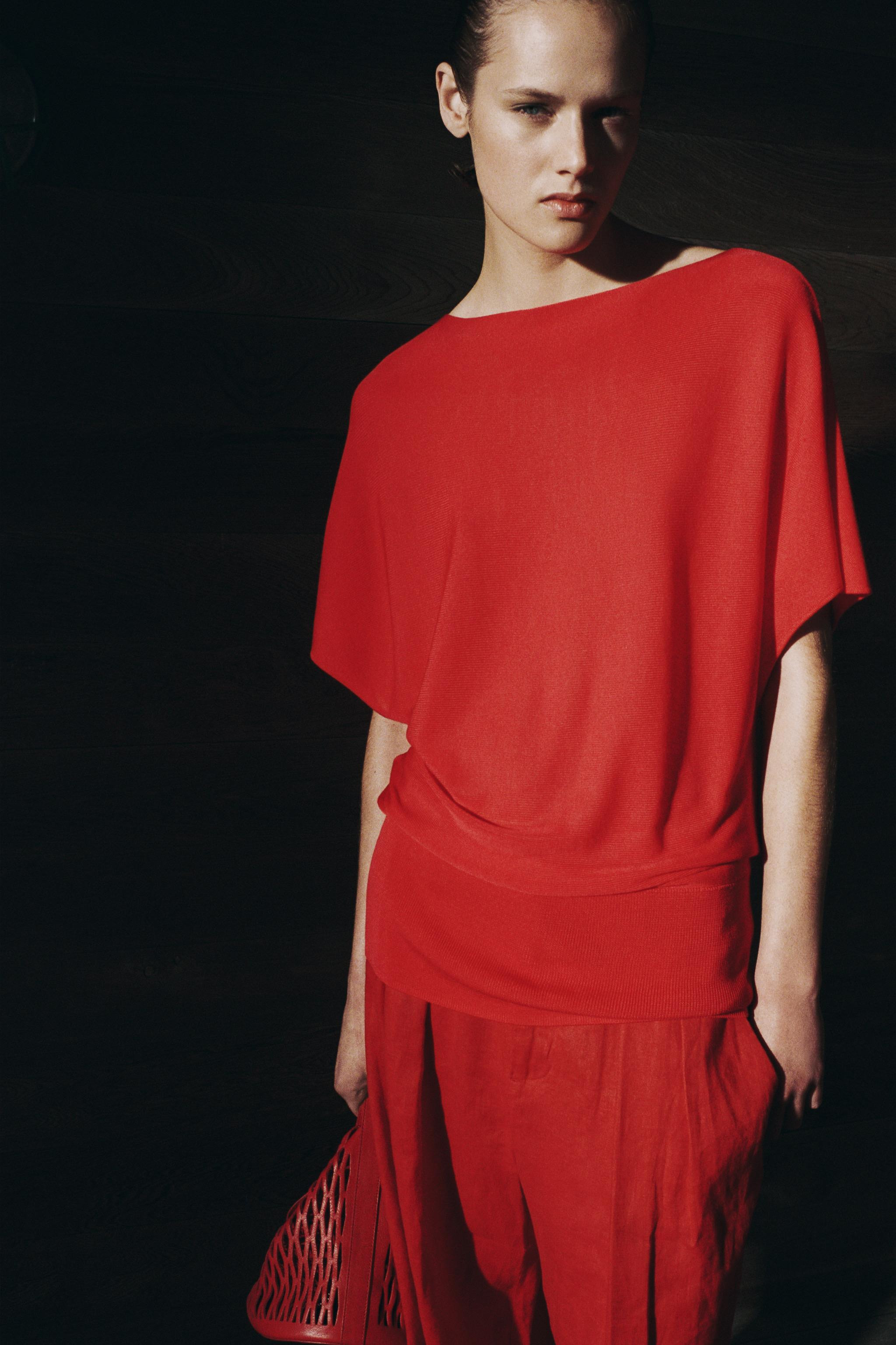 BOAT NECK KNIT TOP | Zara US