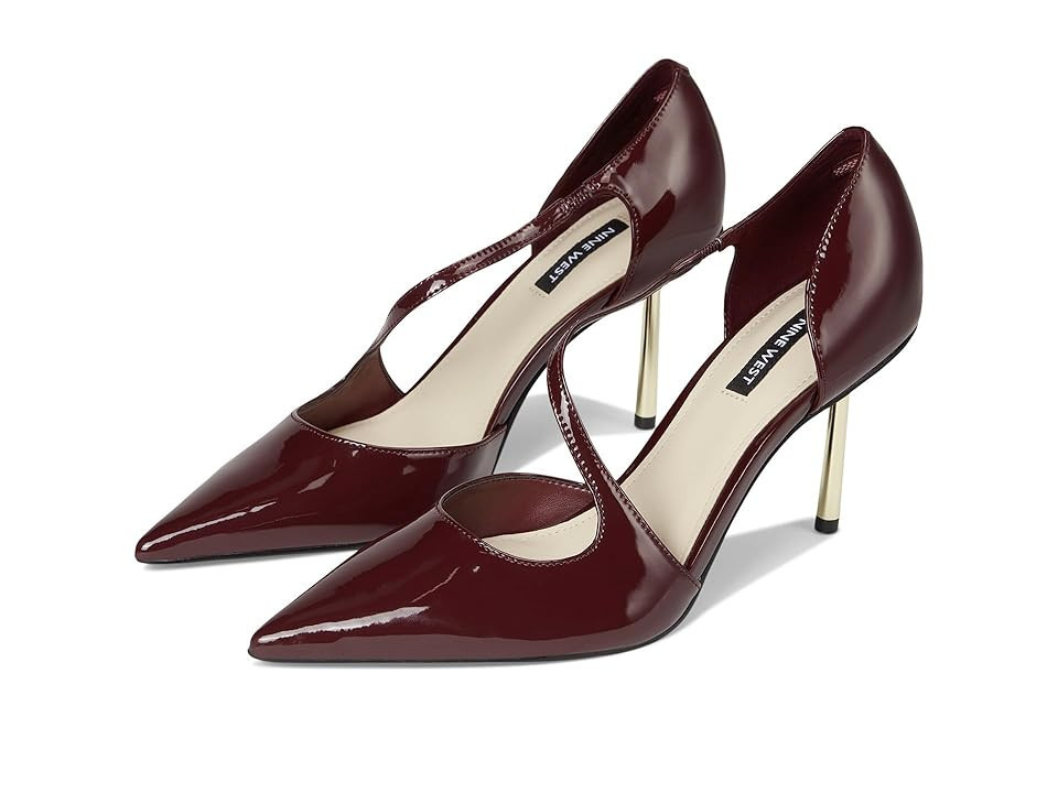 Nine West Dolen Women's Shoes Dark Red Patent : 9 M, Synthetic | Zappos
