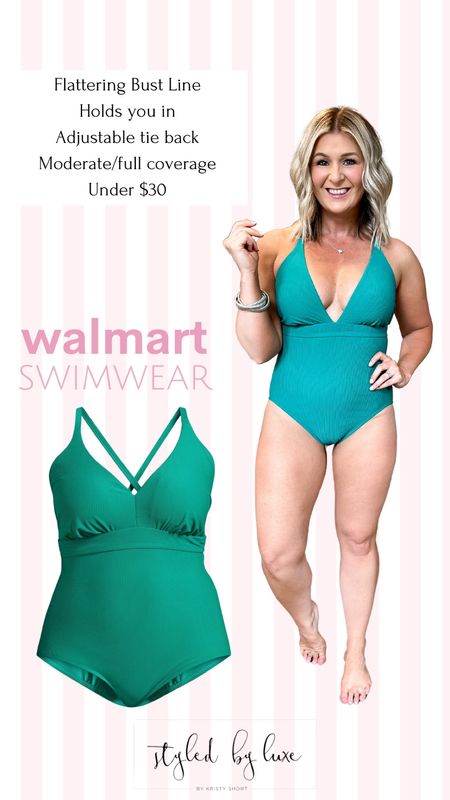 One piece swimsuit from Walmart. 2 key faves from this suit is the neckline and I felt like it had tummy control 

Wearing a medium 

#LTKFindsUnder50 #LTKSwim #LTKSeasonal