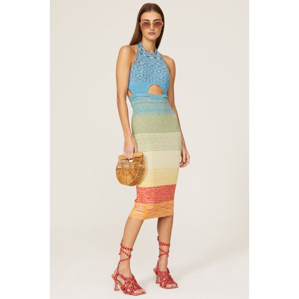 Staud Edesia Dress multicolored-print | Rent the Runway