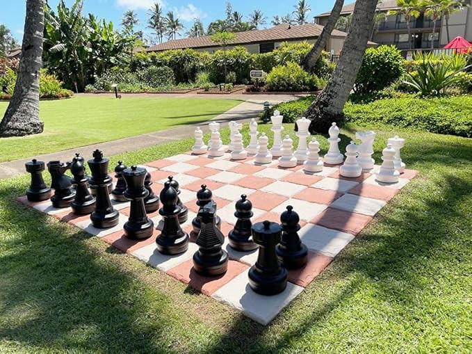 Chess House Giant Set Premium Pieces 25 inch King - Black and White - Complete with 32 Pieces - A... | Amazon (US)