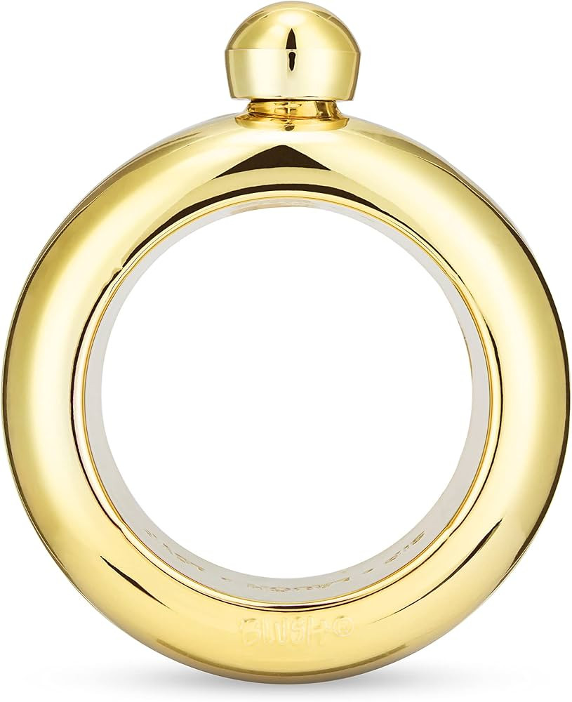 Blush Gold 4 oz Bangle Bracelet Flask for Women, Chic Wrist Jewelry Plastic Hidden Flask for Whis... | Amazon (US)
