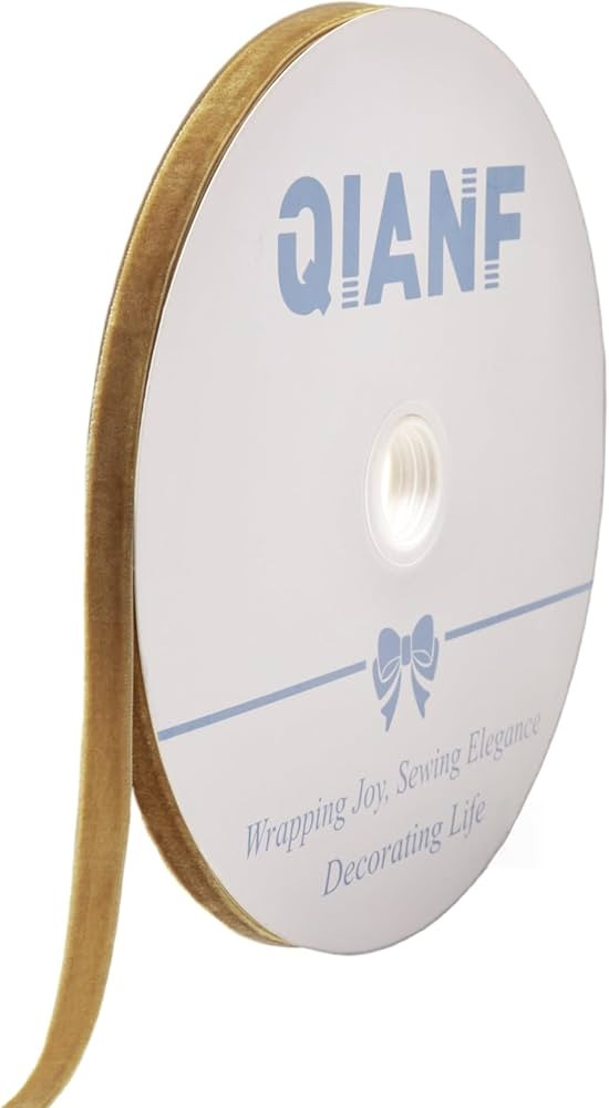 Vintage Khaki Velvet Ribbon, 3/8 Inch X 25Yd | Amazon (US)