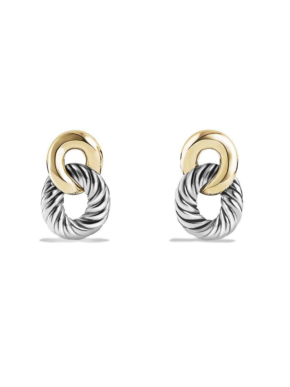 Belmont Curb Link Drop Earrings with 18K Yellow Gold | Saks Fifth Avenue