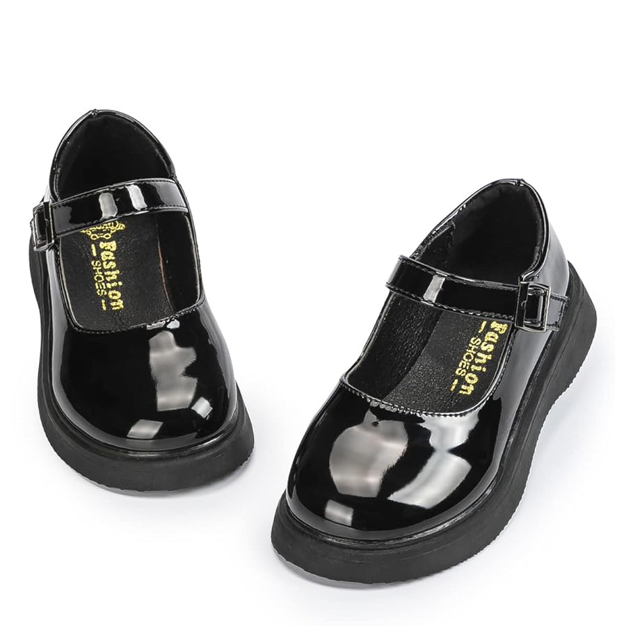 Oamico Toddler Girls Dress Shoes Loafers School Uniform Mary Jane Flats Thick Non-Slip Sole Casua... | Amazon (US)