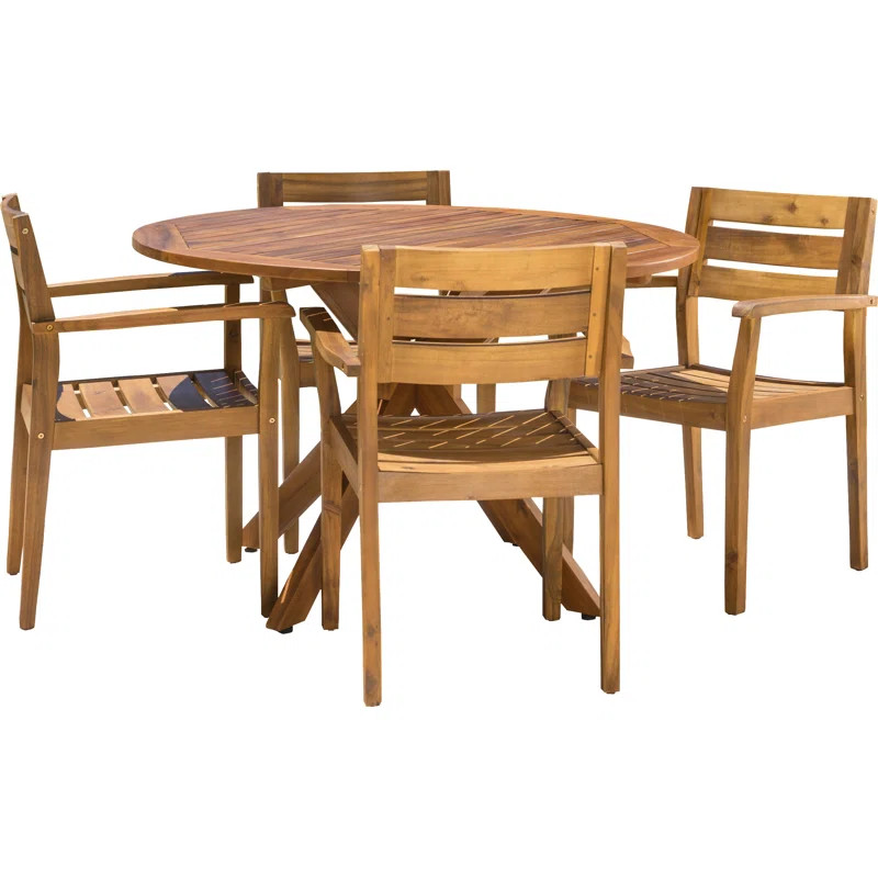 Renaud Round 4 - Person Outdoor Dining Set | Wayfair North America