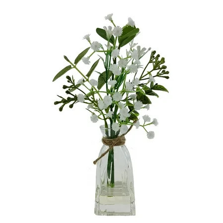 Mainstays 9in Indoor Artificial Gardenia in Glass,White Color. | Walmart (US)