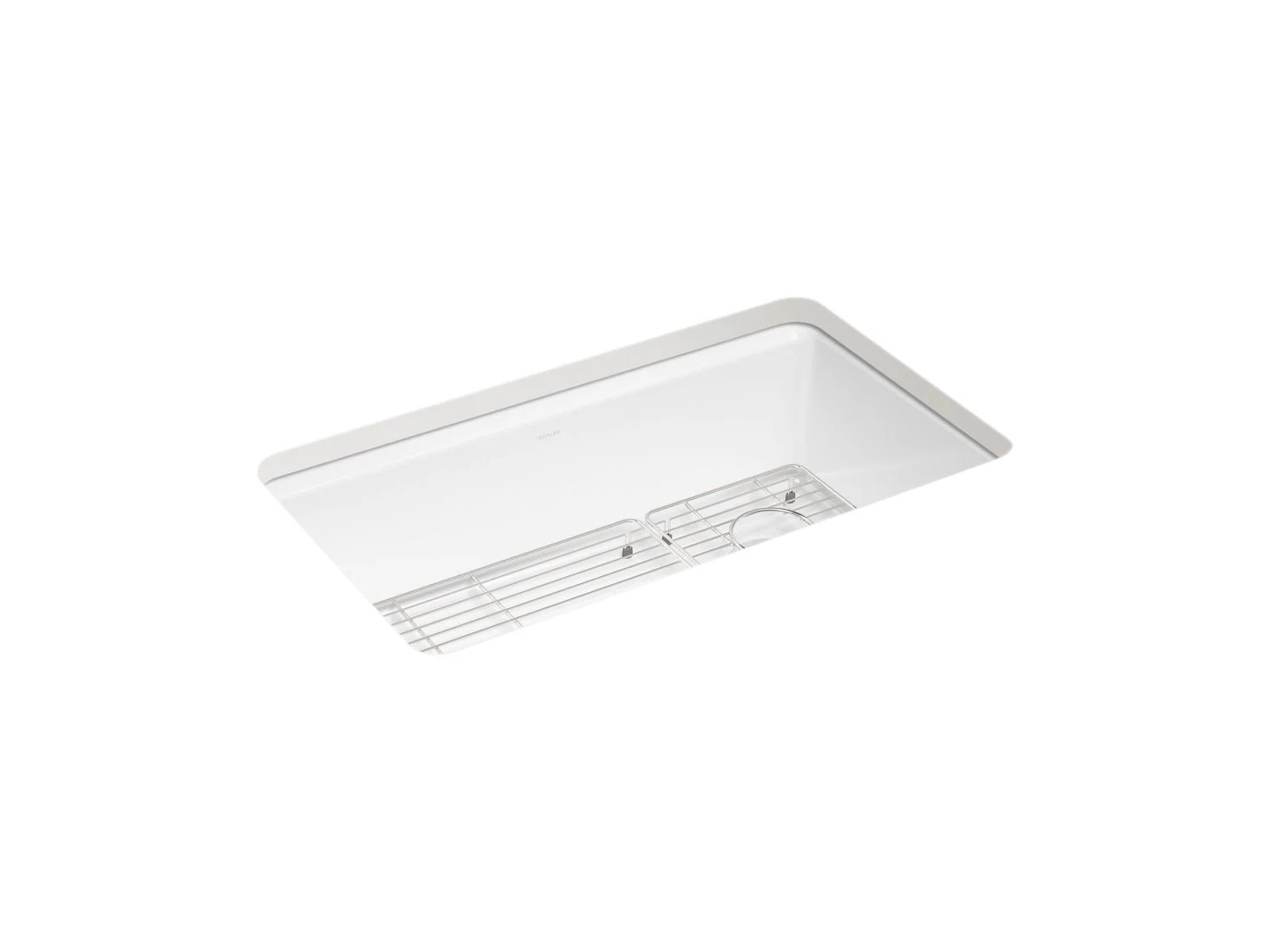 KOHLER Riverby 33-Inch Undermount Single-Bowl Kitchen Sink one_size in White | 5871-5UA1-0 | Lowe's