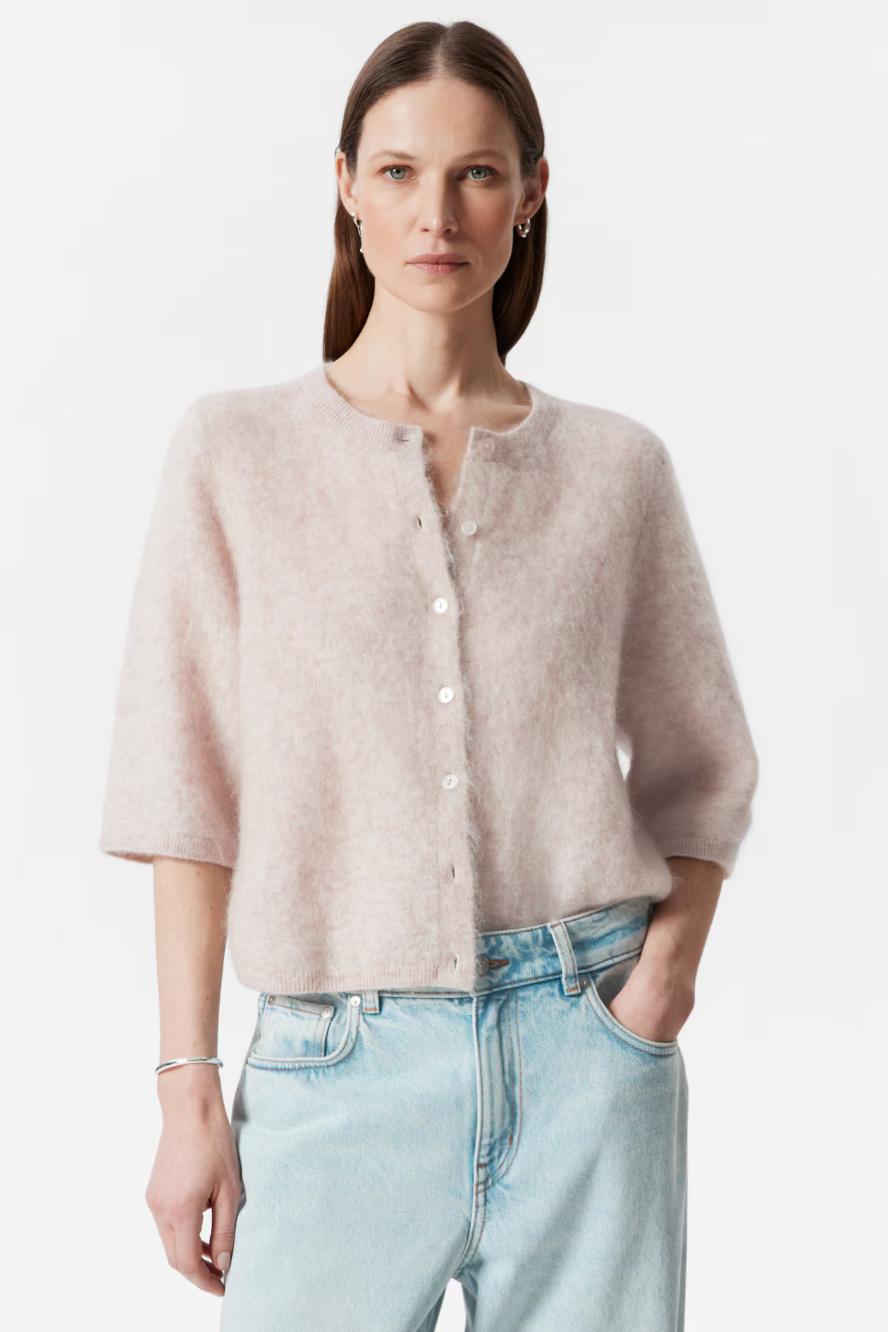 Strickjacke aus Mohair-Mix - Beige - Ladies | H&M AT | H&M (DE, AT, CH, NL, FI)