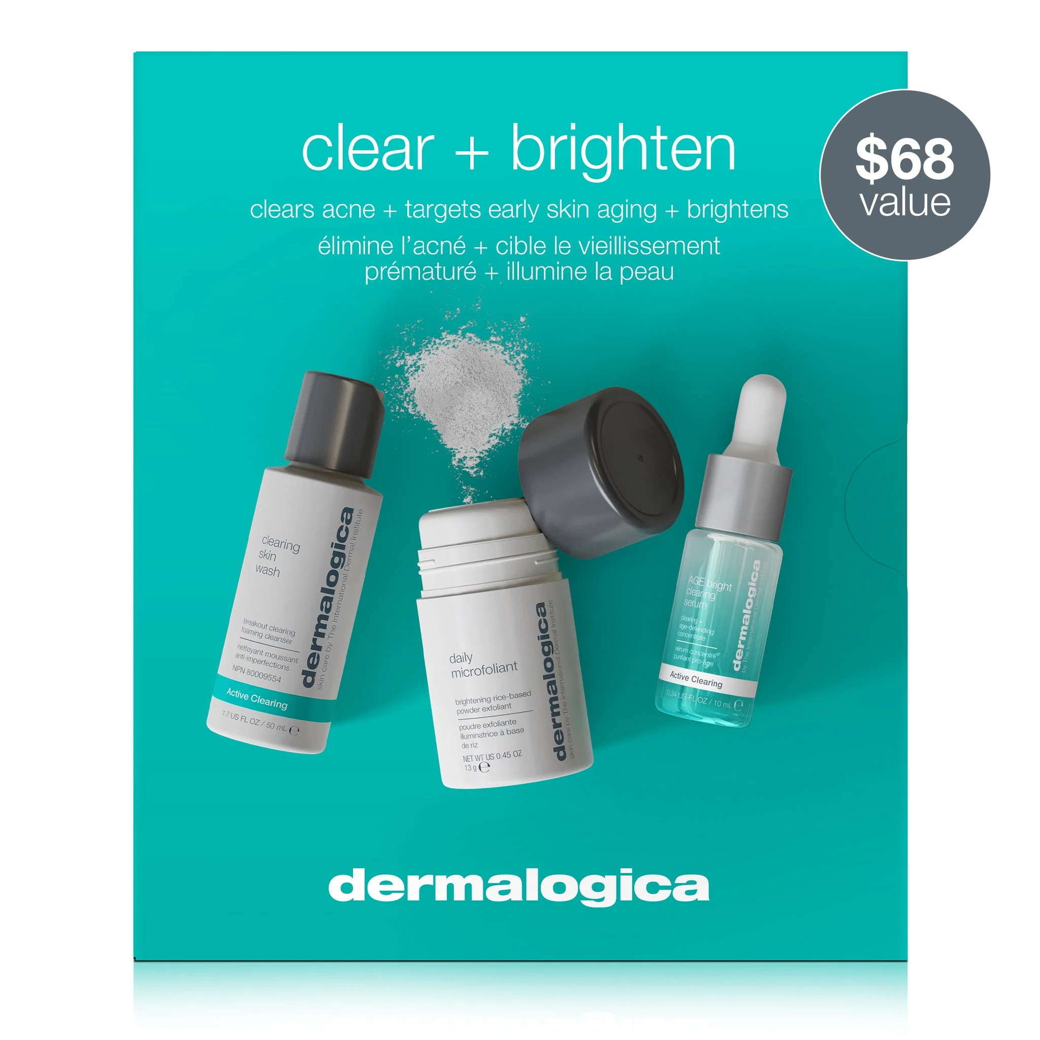 Clear and Brighten Kit for Acne and Skin Aging, Travel Kit | Dermalogica® | Dermalogica (US)