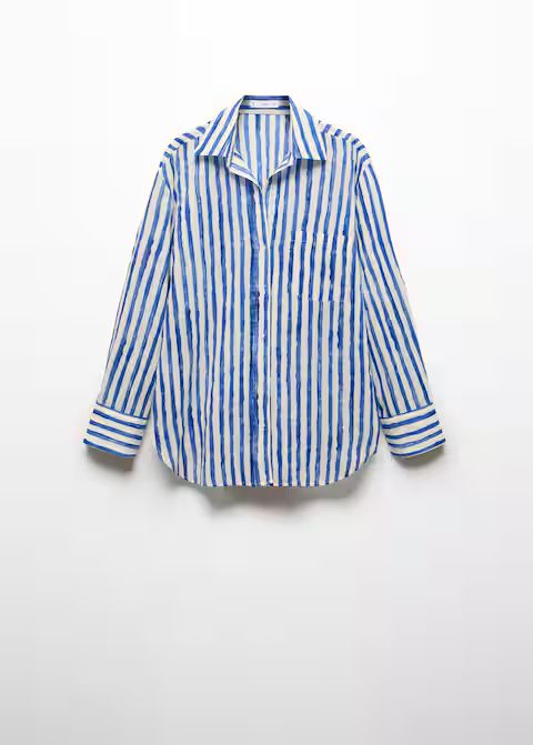 100% cotton striped shirt -  Women | Mango United Kingdom | MANGO (UK)