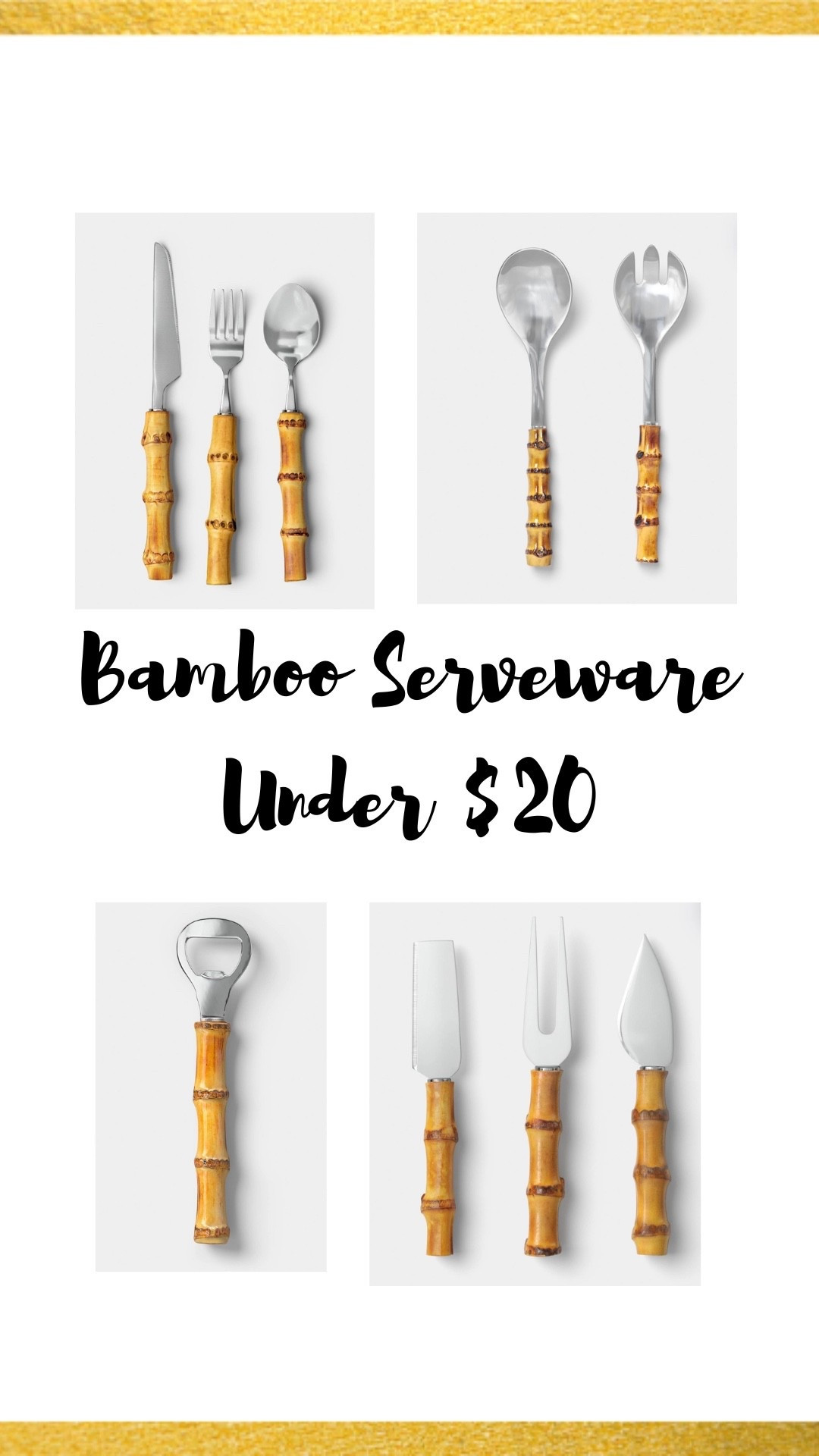 Bamboo serving utensils - perfectly fit for warmer weather hosting! 

#LTKSeasonal #LTKfoodie #LTKHome