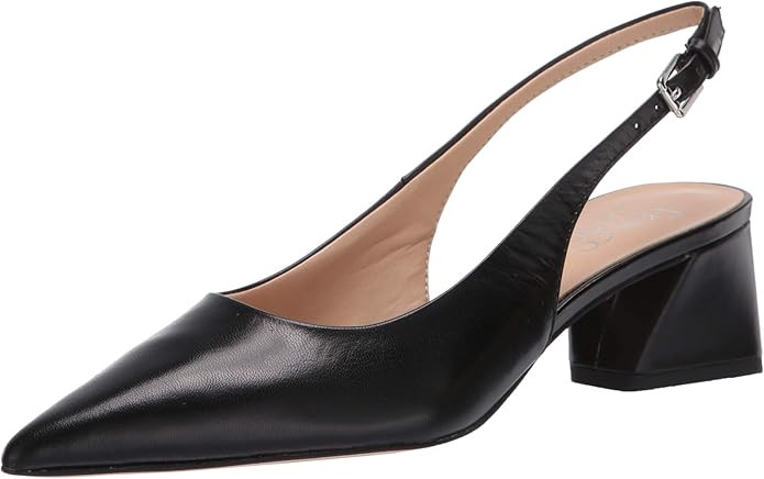 Franco Sarto Women's Racer Slingback Low Block Heel Pointed Toe Pump | Amazon (US)