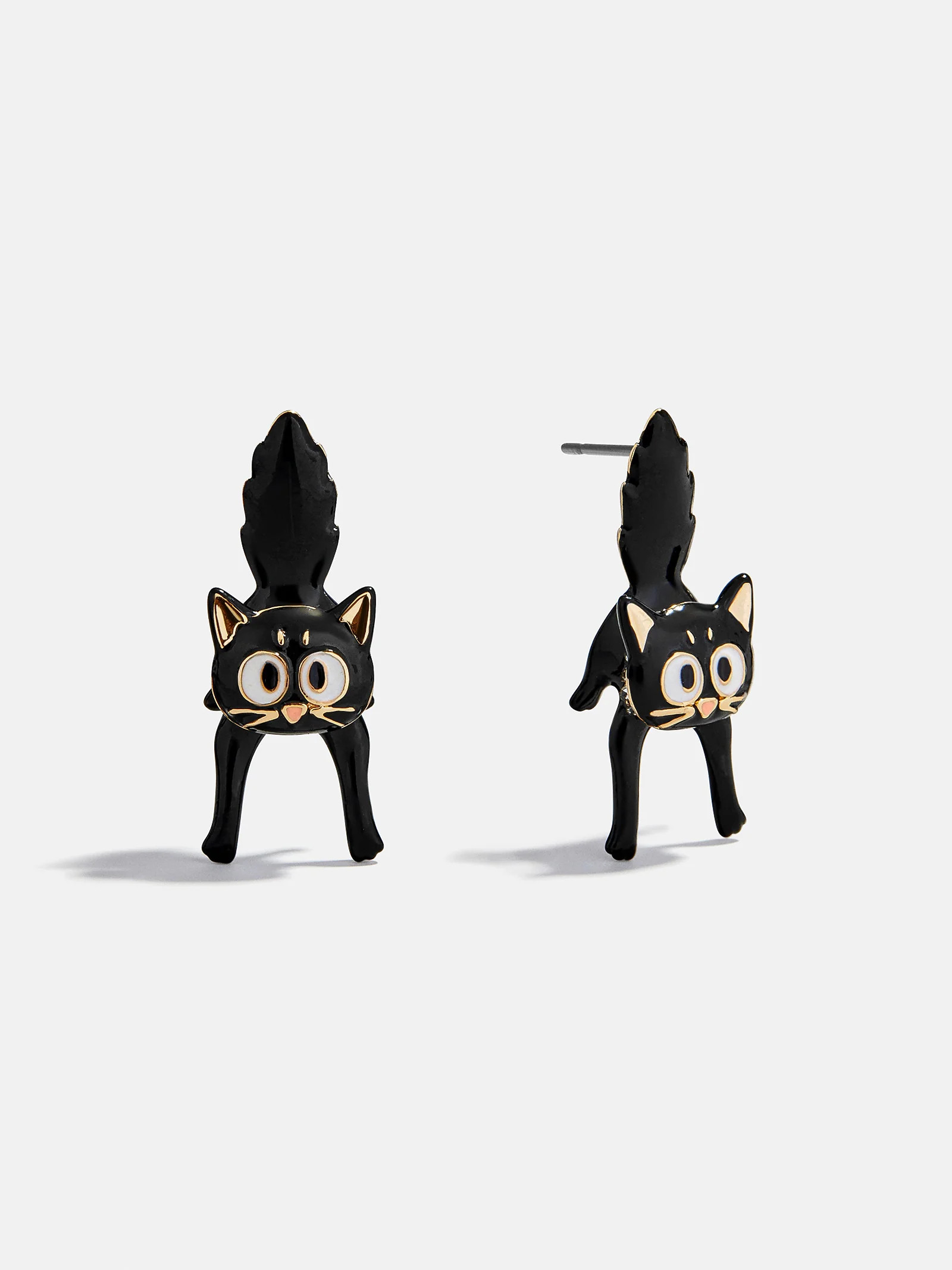 Scaredy Cat Earrings - Black Cat | BaubleBar