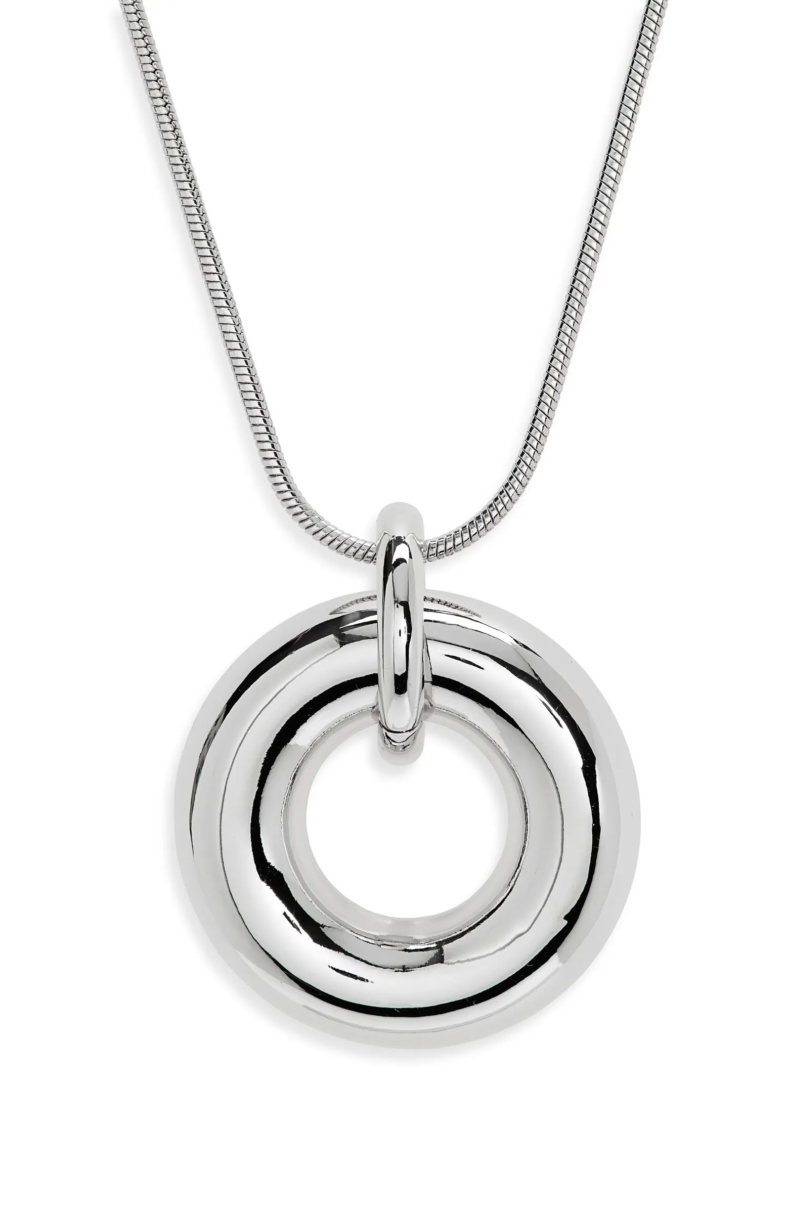 Nordstrom Circle Pendant Long Necklace | Nordstrom | Nordstrom