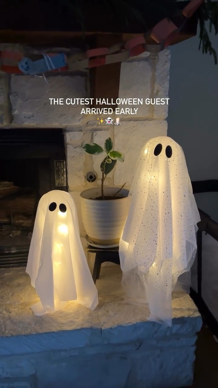 Guess we’re starting Halloween early… the kids have been begging for spooky decor and I couldn’t hold out any longer. 🕯️👻 

How cute are these little ghost? I also may have bought 5ft ghost for our front porch too. I think this year’s Halloween theme is going to be “A Ghostly Haunt.”

#SpookySeason #CozyHome #HalloweenDecor #FallVibes 
#amazon #amazonfinds #amazonhalloween #halloweendecoration #halloweenmantle 
#halloweendecor #halloweendecorating #spookyseason #halloweeninspo #homedecorating #amazonhome

#LTKParties #LTKSaleAlert #LTKHalloween