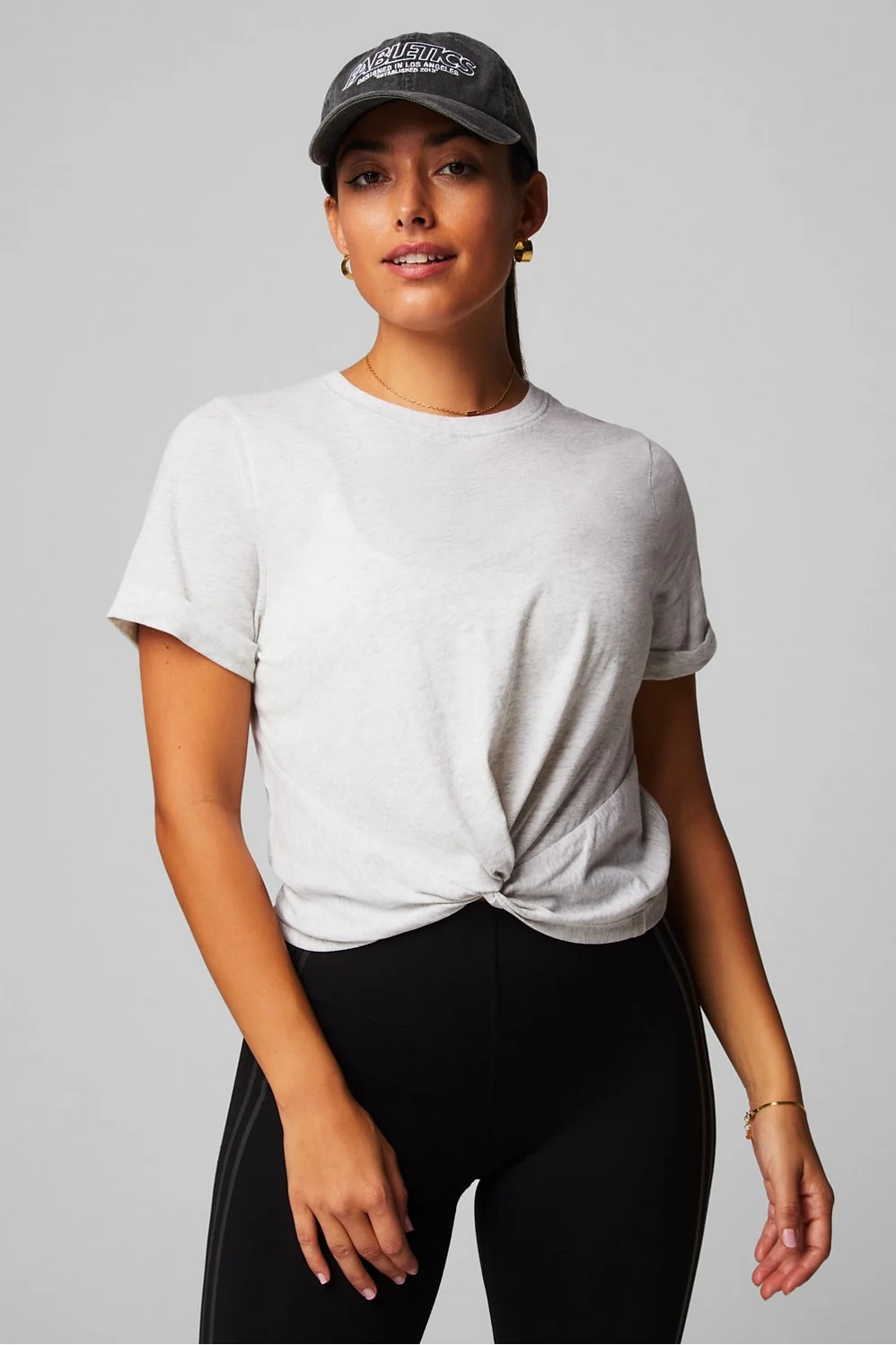 100% Cotton Front-Twist Tee | Fabletics - North America