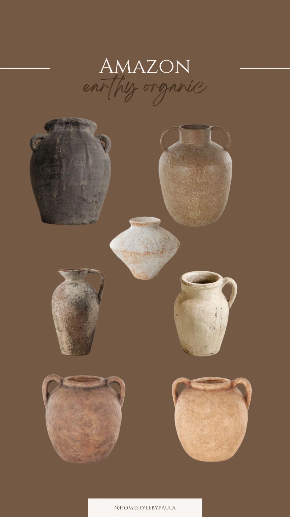 Amazon earthy and organic home decor. 
My favorite selection of vases that I recently saw on Amazon. Love the shape and textures  

#LTKHome #LTKU #LTKFindsUnder100