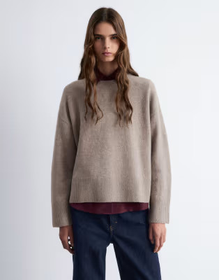 & Other Stories crew neck jumper in mole melange | ASOS (Global)