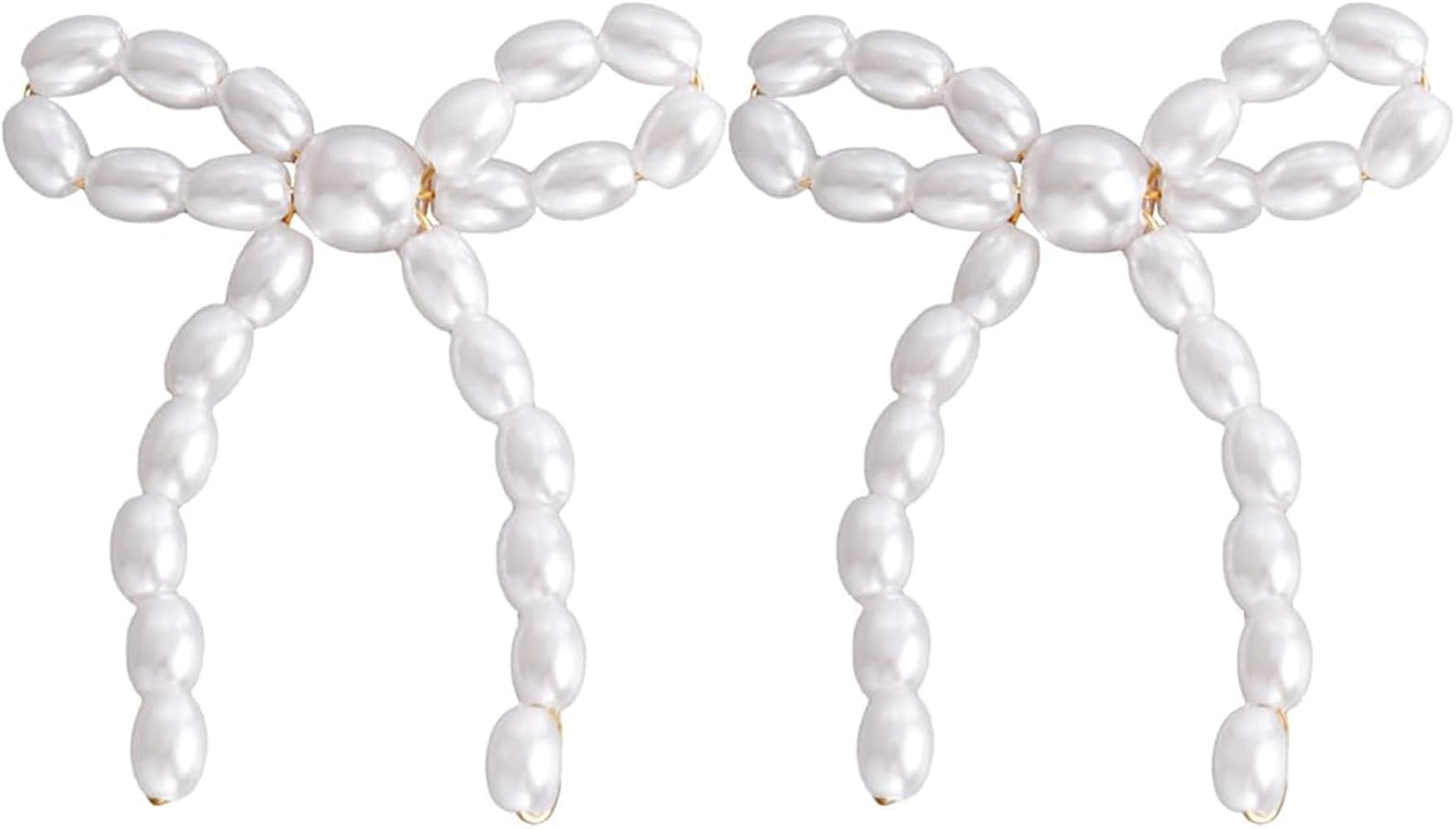 Gold Bow Earrings for Women, Long Tassel Chain Drop Earrings, Trendy Small Bow Earrings, Ribbon W... | Amazon (US)