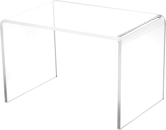 Plymor Clear Acrylic Rectangular Display Riser, 6" H x 9" W x 6" D (1/4" thick) | Amazon (US)