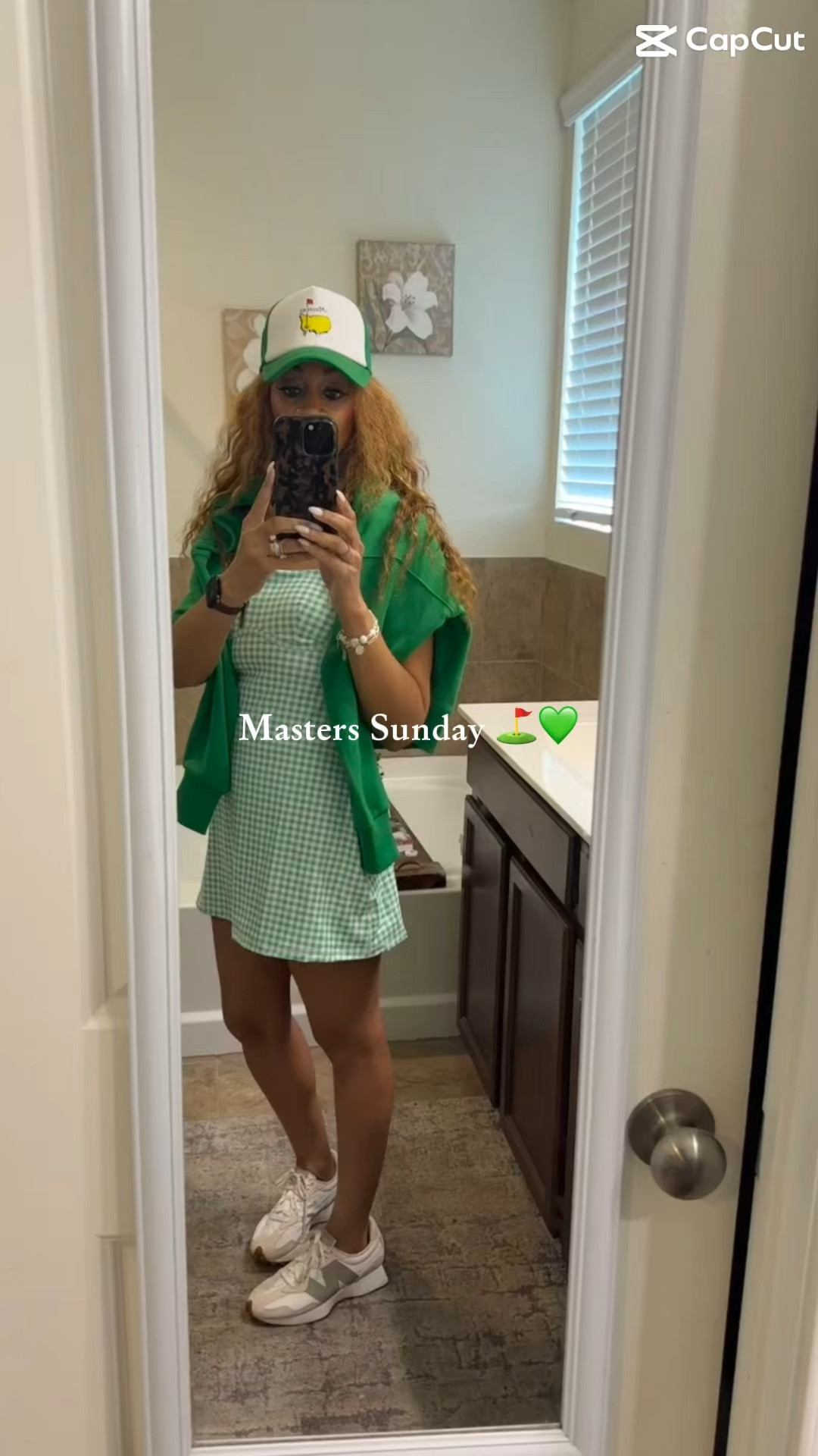 Ready for round 4 of the Masters! 
#masterslook #preppylook #green 

#LTKdayinmylife #LTKootd #LTKOver40